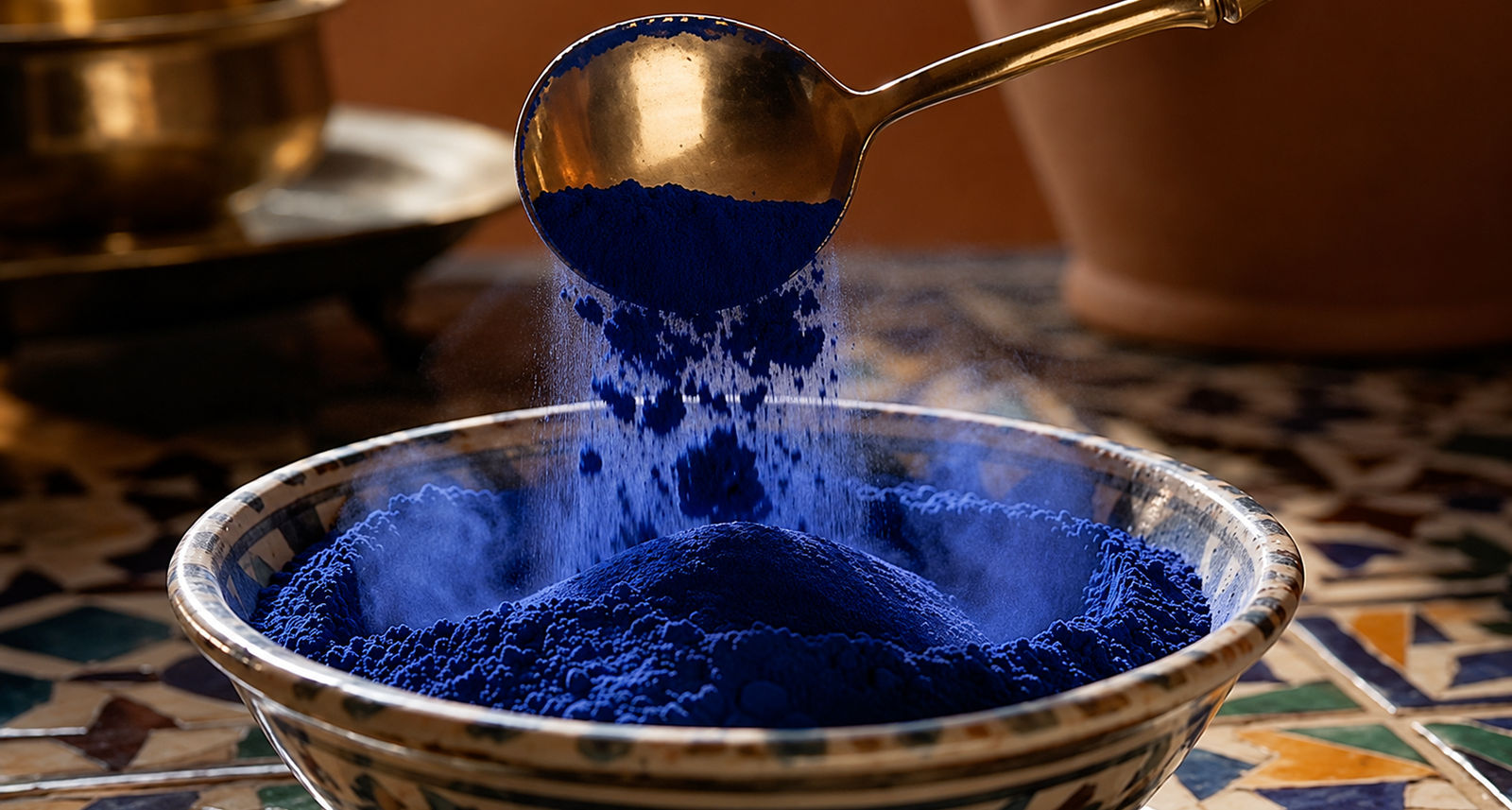 Blue ingredient powder