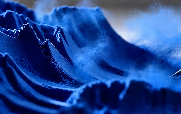 Moroccan blue wave texture